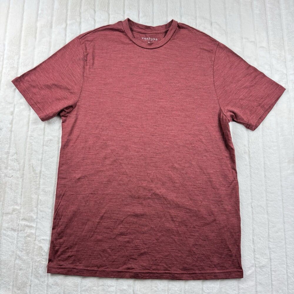 UNBOUND Merino Crewneck T-Shirt Men's XL Red Comfort Stretch Fast Dry Outdoor